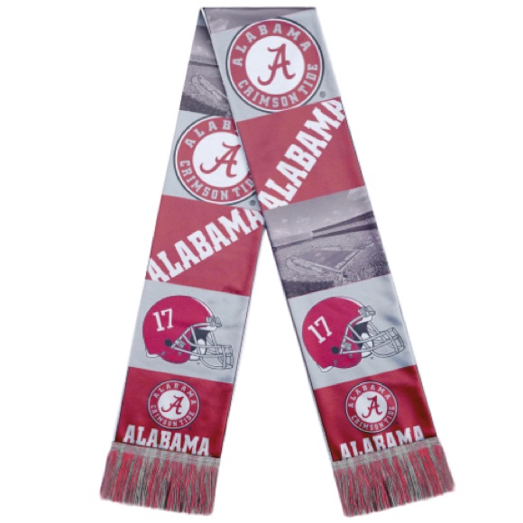Alabama Crimson Tide Bar Scarf  Crimson